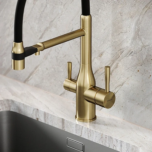 Смеситель для кухни Sancos Garda SC4009BG под фильтр, брашированное золото Смеситель для кухни Sancos Garda SC4009BG под фильтр, брашированное золото