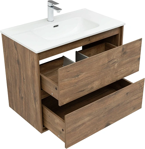 Тумба под раковину Aquanet Милан 80 дуб рустикальный 00336379 подвесная Тумба под раковину Aquanet Милан 80 дуб рустикальный 00336379 подвесная