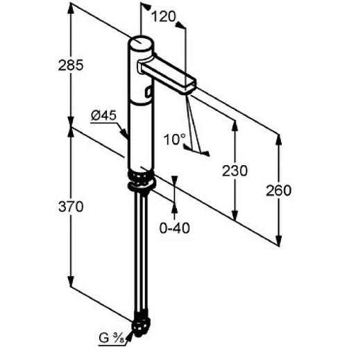 Смеситель для раковины Kludi Zenta 3810605 сенсорный Смеситель для раковины Kludi Zenta 3810605 сенсорный