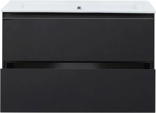 Тумба под раковину Aquanet Милан 105 черный глянец 00316690 Тумба под раковину Aquanet Милан 105 черный глянец 00316690