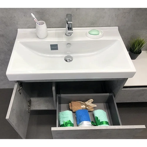 Тумба раковина Comforty Осло-80 00-00000836 бетон светлый раковина Fest 80 F01 Тумба раковина Comforty Осло-80 00-00000836 бетон светлый раковина Fest 80 F01