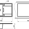 Кухонная мойка Granula 7804, ЧЁРНЫЙ, кварц 780х500 Кухонная мойка Granula 7804, ЧЁРНЫЙ, кварц 780х500