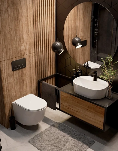 Унитаз подвесной AQUAme AQM2002PRO с сиденьем SoftClose, технология смыва Invisible 490x370x360 Унитаз подвесной AQUAme AQM2002PRO с сиденьем SoftClose, технология смыва Invisible 490x370x360