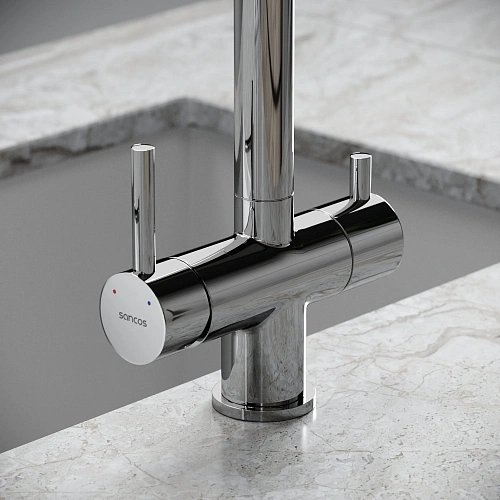 Смеситель для кухни SANCOS Spin SC4015CH с вытяжным изливом, c краном для фильтрованной воды хром Смеситель для кухни SANCOS Spin SC4015CH с вытяжным изливом, c краном для фильтрованной воды хром