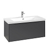 Картинка анонса товара «тумба под раковину villeroy &amp; boch subway 3.0 с подсветкой graphite / graphite c569l2vr»