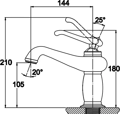 Смеситель для раковины Kaiser Logo 47711 Смеситель для раковины Kaiser Logo 47711