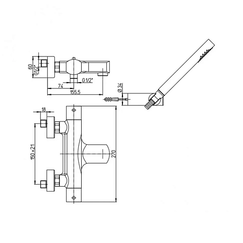 Душевой лоток Paini Medium CH450MN 450 мм Душевой лоток Paini Medium CH450MN 450 мм