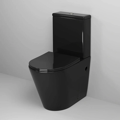 Унитаз напольный GROSSMAN GR-4480BS Color 620x365x810 черный безободковый с тонкой крышкой Унитаз напольный GROSSMAN GR-4480BS Color 620x365x810 черный безободковый с тонкой крышкой