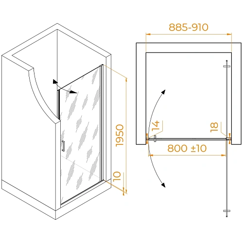 Душевая дверь RGW Leipzig LE-003 900 мм Easy Clean хром 351200309-21 Душевая дверь RGW Leipzig LE-003 900 мм Easy Clean хром 351200309-21