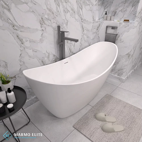 Ванна отдельностоящая Marmo-Elite Вентура VBA167-77 1670x770 из искусственного камня, без перелива, глянцевая Ванна отдельностоящая Marmo-Elite Вентура VBA167-77 1670x770 из искусственного камня, без перелива, глянцевая