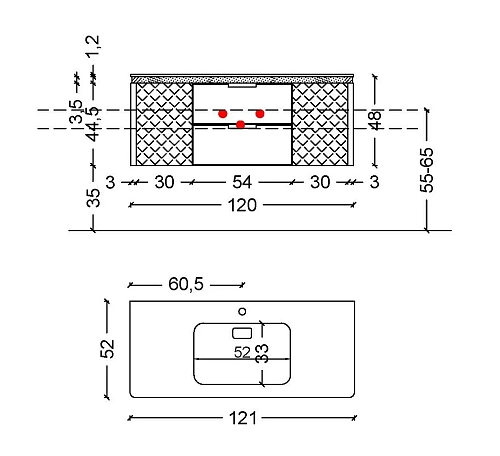 Тумба под раковину Armadi Art ROMBO 120 777-120-BG Антрацит/золото Тумба под раковину Armadi Art ROMBO 120 777-120-BG Антрацит/золото