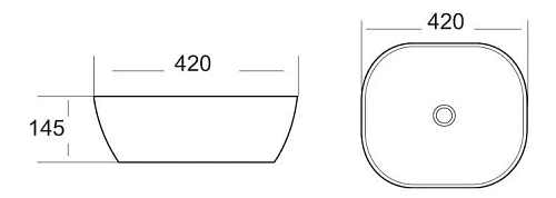 Раковина BelBagno BB1268-1 42 см накладная Раковина BelBagno BB1268-1 42 см накладная