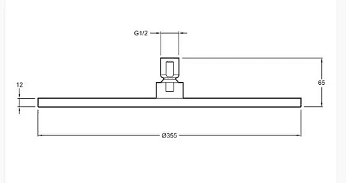 Верхний душ Jacob Delafon Katalyst круглый, 35 см, без держателя E13691-CP Верхний душ Jacob Delafon Katalyst круглый, 35 см, без держателя E13691-CP