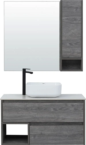 Комплект мебели STWORKI Карлстад 90 дуб рошелье, монте тиберио, с отверстием для смесителя в столешн 425490 Комплект мебели STWORKI Карлстад 90 дуб рошелье, монте тиберио, с отверстием для смесителя в столешн 425490