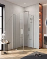 Душевой уголок CEZARES SLIDER-AH-1-100-80/90-C-Cr 80-90x100см стекло прозрачное, профиль хром Душевой уголок CEZARES SLIDER-AH-1-100-80/90-C-Cr 80-90x100см стекло прозрачное, профиль хром