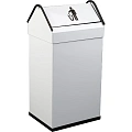 Контейнер для мусора NOFER 14118.2.W металлический из окрашенной оцинкованной стали, 41 л, Белый Контейнер для мусора NOFER 14118.2.W металлический из окрашенной оцинкованной стали, 41 л, Белый
