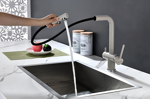 Смеситель для кухни Paulmark SERPENTINE бежевый Se213222-BE Смеситель для кухни Paulmark SERPENTINE бежевый Se213222-BE