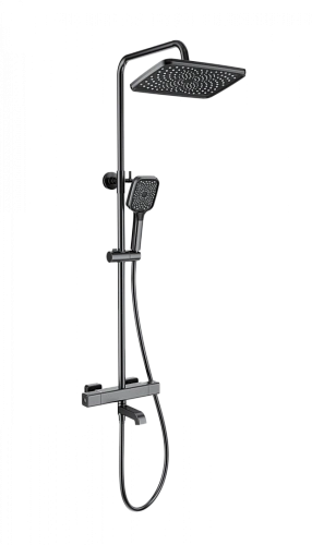 Душевая система Wonzon & Woghand с термостатом, темный графит (WW-B3016-T1-BGG) Душевая система Wonzon & Woghand с термостатом, темный графит (WW-B3016-T1-BGG)