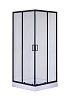Душевой уголок Taliente 80x80x195см, квадратный, раздвижной, прозр.стекло 6мм, черный профиль TA-08082-1CB