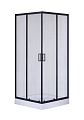 Душевой уголок Taliente 80x80x195см, квадратный, раздвижной, прозр.стекло 6мм, черный профиль TA-08082-1CB Душевой уголок Taliente 80x80x195см, квадратный, раздвижной, прозр.стекло 6мм, черный профиль TA-08082-1CB