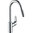 Смеситель для кухни hansgrohe Focus с выдвижным душем, хром 31815000 Смеситель для кухни hansgrohe Focus с выдвижным душем, хром 31815000
