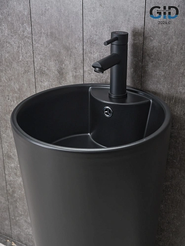 Раковина Gid Nb131bm 81120 напольная черная матовая 40x40x84 Раковина Gid Nb131bm 81120 напольная черная матовая 40x40x84