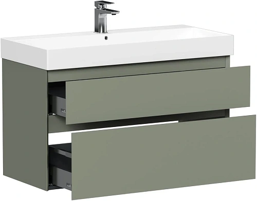 Тумба под раковину Allen Brau Infinity 100 1.210027.CGM олива матовый Тумба под раковину Allen Brau Infinity 100 1.210027.CGM олива матовый