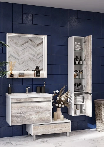 Тумба под раковину Aquaton Капри 80 бетон пайн 1A230201KPDA0 Тумба под раковину Aquaton Капри 80 бетон пайн 1A230201KPDA0