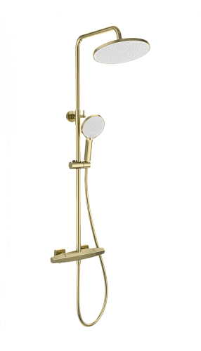 Душевая система Wonzon & Woghand с термостатом, брашированное золото (WW-B3045-A-BG) Душевая система Wonzon & Woghand с термостатом, брашированное золото (WW-B3045-A-BG)