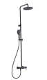 Душевая система AQUAme AQM8011MB со смесителем и изливом, лейка 3 режима 1100-1500мм, черный матовый Душевая система AQUAme AQM8011MB со смесителем и изливом, лейка 3 режима 1100-1500мм, черный матовый