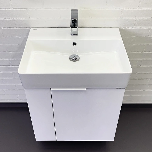 Тумба с раковиной Comforty Асти-60П 00-00019248 подвесная белый глянец раковина CF3WL032 Тумба с раковиной Comforty Асти-60П 00-00019248 подвесная белый глянец раковина CF3WL032