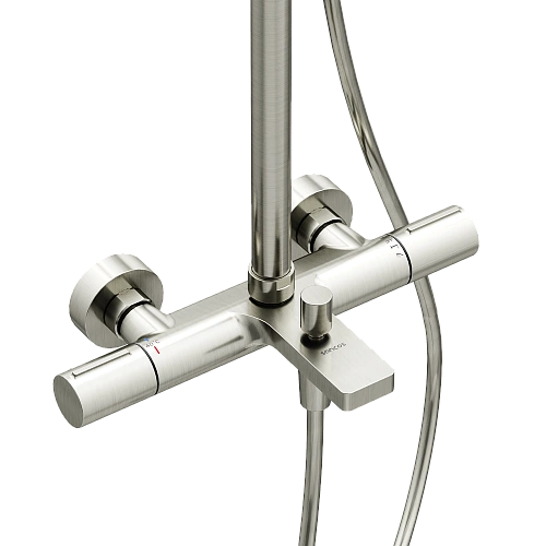 Душевая система SANCOS Etna SC9008BN с термостатом и изливом брашированный никель Душевая система SANCOS Etna SC9008BN с термостатом и изливом брашированный никель