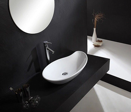 Раковина CeramaLux 9052 накладная, белый