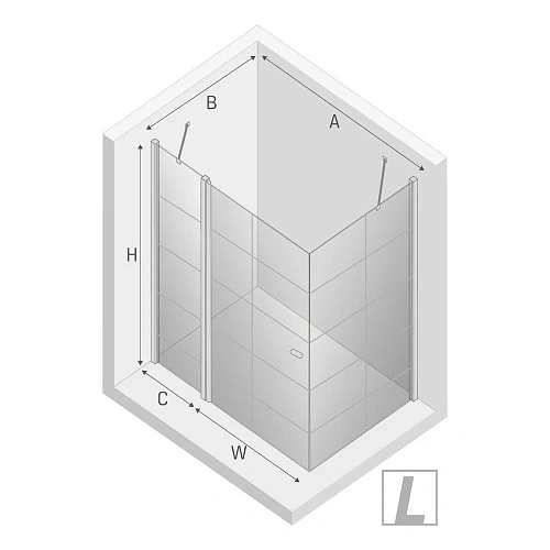 Душевой уголок NEW TRENDY NEW SOLEO BLACK L 90x90x195 K-0579 (черный) Душевой уголок NEW TRENDY NEW SOLEO BLACK L 90x90x195 K-0579 (черный)