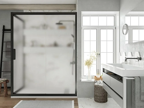 Душевой уголок STWORKI Эстерсунд 160x80 см профиль черный матовый, стекло матовое 467941 Душевой уголок STWORKI Эстерсунд 160x80 см профиль черный матовый, стекло матовое 467941