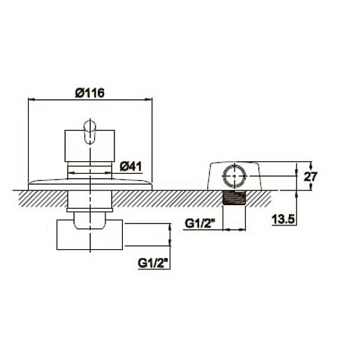 Смеситель для душа Kaiser Merkur 26017-1 Смеситель для душа Kaiser Merkur 26017-1