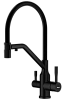 Смеситель для кухни Raglo R81.62.06 с гибким изливом с подключением к фильтру, черный
