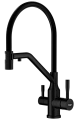 Смеситель для кухни Raglo R81.62.06 с гибким изливом с подключением к фильтру, черный Смеситель для кухни Raglo R81.62.06 с гибким изливом с подключением к фильтру, черный