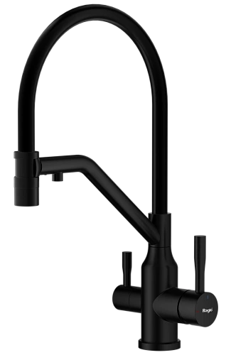 Смеситель для кухни Raglo R81.62.06 с гибким изливом с подключением к фильтру, черный Смеситель для кухни Raglo R81.62.06 с гибким изливом с подключением к фильтру, черный
