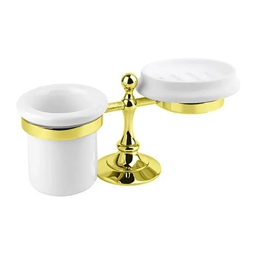 Стакан с мыльницей CEZARES OLIMP-STT золото 24 карат-металл OLIMP-STT-03/24-M Стакан с мыльницей CEZARES OLIMP-STT золото 24 карат-металл OLIMP-STT-03/24-M