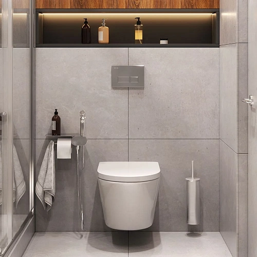 Унитаз подвесной AM.PM Sense CK74H0403W с гигиеническим душем с сиденьем Унитаз подвесной AM.PM Sense CK74H0403W с гигиеническим душем с сиденьем