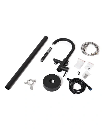 Смеситель для ванны Orange Steel M99-336b напольный, черный Смеситель для ванны Orange Steel M99-336b напольный, черный