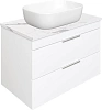 Тумба с раковиной STWORKI Копенгаген Копенгаген 80 белая, со столешницей Stone Energy 80 и сифоном N 582090