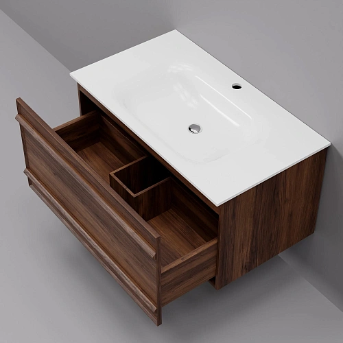 Тумба с раковиной ArtDecco Bridget 80 ABR08W22S100 черный орех Тумба с раковиной ArtDecco Bridget 80 ABR08W22S100 черный орех