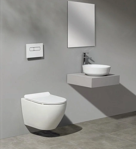 Унитаз подвесной CeramaLux 2197 белый с крышкой микролифт Унитаз подвесной CeramaLux 2197 белый с крышкой микролифт