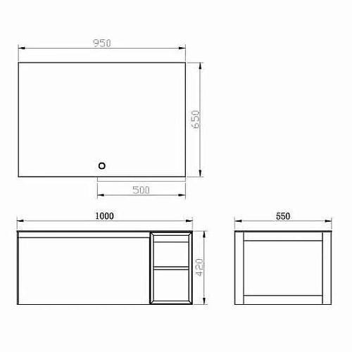Тумба с раковиной Orans BC-V8101 1000 White 8101100W Тумба с раковиной Orans BC-V8101 1000 White 8101100W