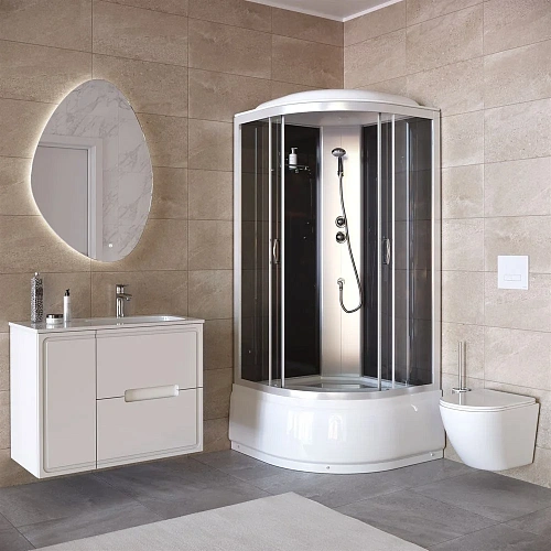 Душевая кабина Taliente 90x90x215см, четверть круга, тонированное стекло TA-9090G Душевая кабина Taliente 90x90x215см, четверть круга, тонированное стекло TA-9090G