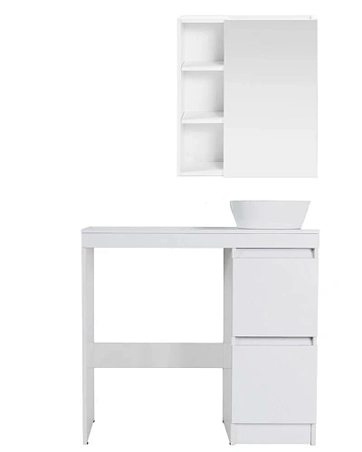 Тумба с раковиной Orange Sistema STM-100TUW+RA напольная, белый Тумба с раковиной Orange Sistema STM-100TUW+RA напольная, белый