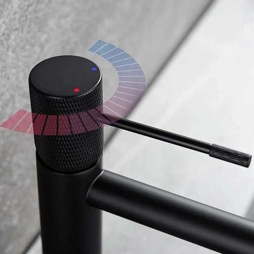 Смеситель для раковины Vincea Desire VBF-1D1MB черный Смеситель для раковины Vincea Desire VBF-1D1MB черный