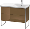 Картинка анонса товара «тумба под раковину duravit xsquare xs446806161 напольная 101 см коричнево-оливковый глянцевый»